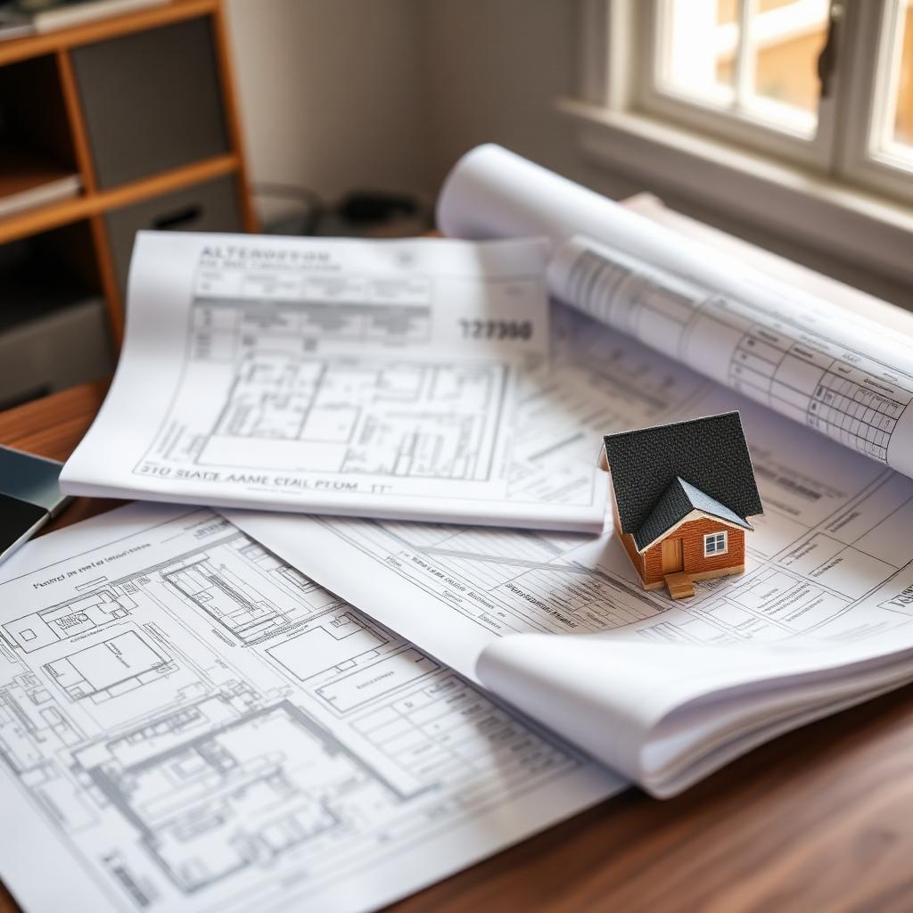 ADU blueprints and permit documents for Modesto, CA construction